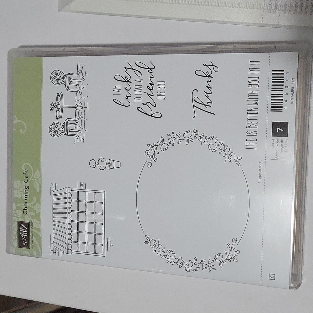 Stampin Up Charming Cafe Stamp set and Framelets